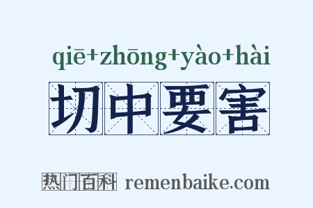切中要害是什么意思的图片